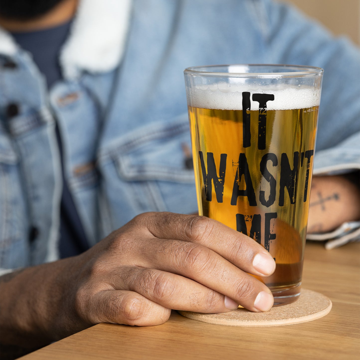 It Wasn't Me Shaker Pint Glass