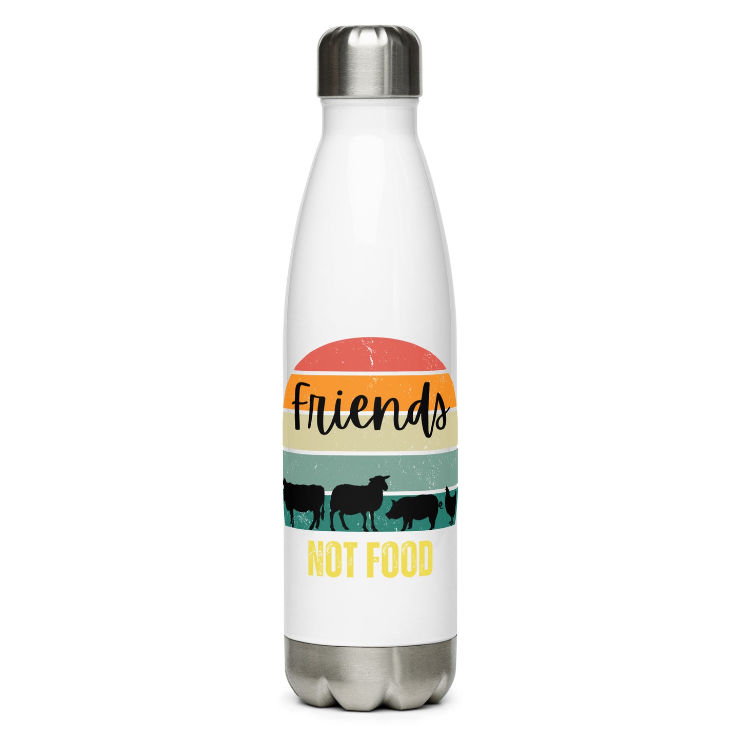 Friends Not Food Stainless steel water bottle